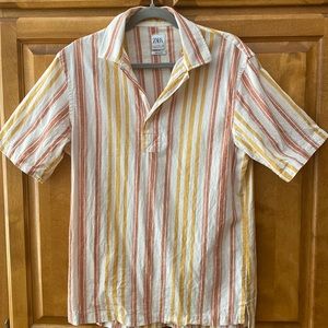 ZARA 1/2 button down shirt